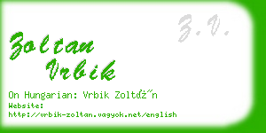 zoltan vrbik business card